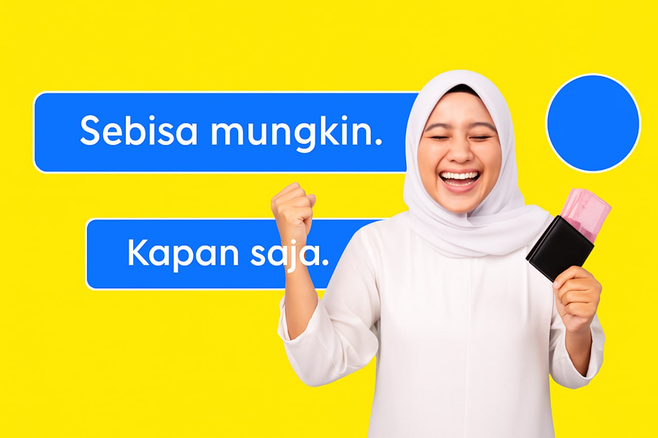 Wanita tersenyum